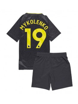 Everton Vitaliy Mykolenko #19 Replika Borta Kläder Barn 2024-25 Kortärmad (+ byxor)